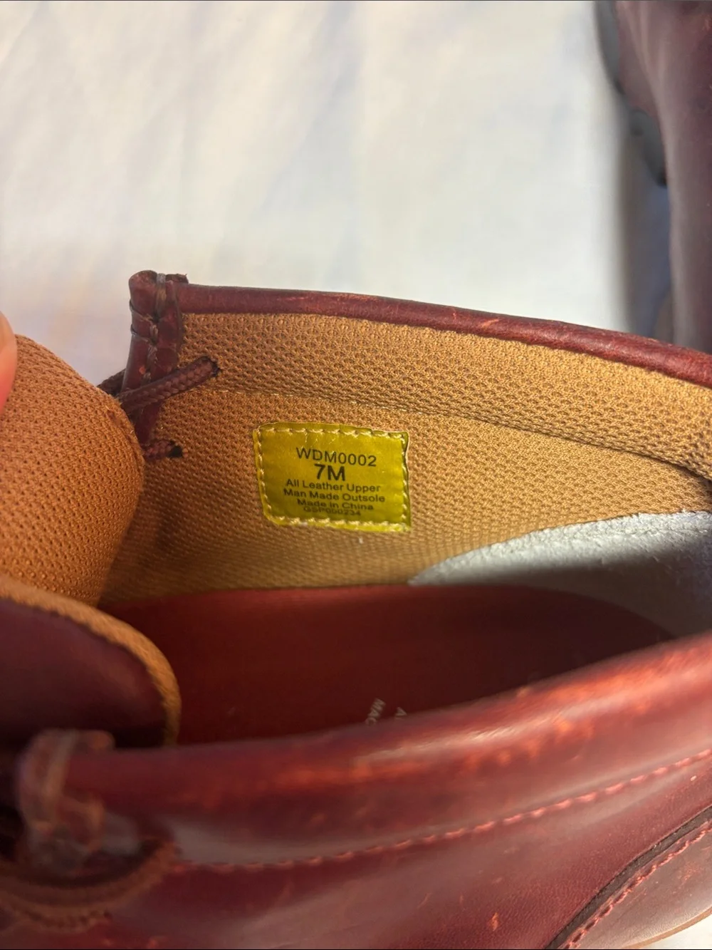 Twisted X Men’s Chukka Driving Mocs, Burgundy Leather finish, size 7.